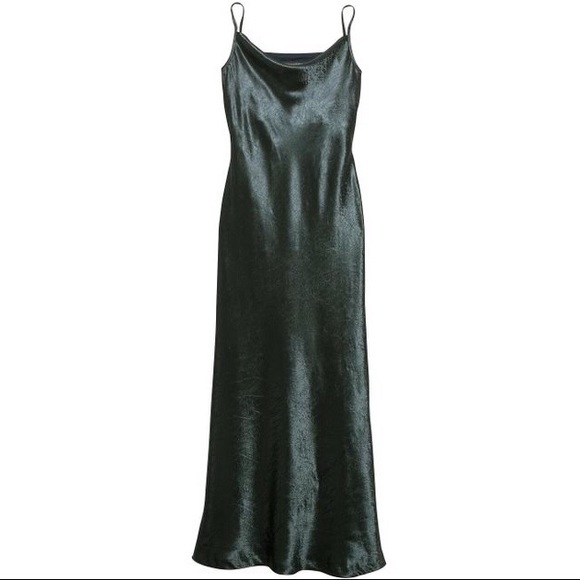 Banana Republic | Dresses | Metallic Satin Slip Dress | Poshmark